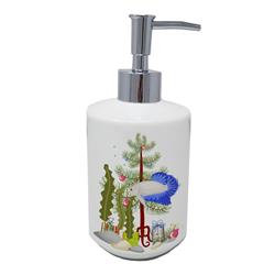7 x 3.5 in. Unisex Plakat Betta Merry Christmas Ceramic Soap Dispenser