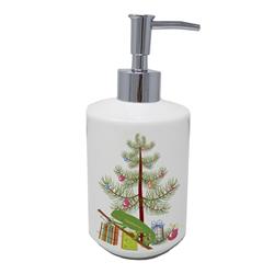7 x 3.5 in. Unisex Chameleon Merry Christmas Ceramic Soap Dispenser
