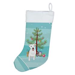 WDK3116CS 18 x 13.5 in. Unisex Pit Bull White No.1 Christmas Christmas Stocking