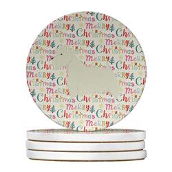 4 x 4 in. Unisex Westie Merry Christmas Large Sandstone Coasters, Multi Color - Pack of 4