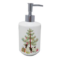 7 x 3.5 in. Unisex English Springer Spaniel Christmas Tree Ceramic Soap Dispenser