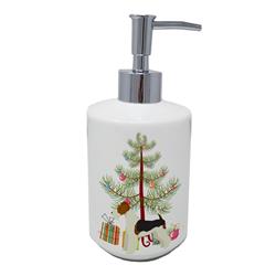 CK3538SOAP 7 x 3.5 in. Unisex Fox Terrier Christmas Tree Ceramic Soap Dispenser