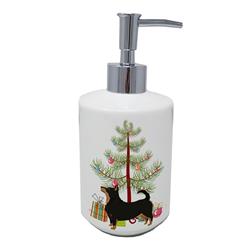 7 x 3.5 in. Unisex Lancashire Terrier Christmas Tree Ceramic Soap Dispenser