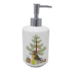 7 x 3.5 in. Unisex Spanish Canary Merry Christmas Ceramic Soap Dispenser