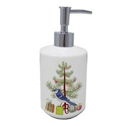 7 x 3.5 in. Unisex Jay Bird Merry Christmas Ceramic Soap Dispenser