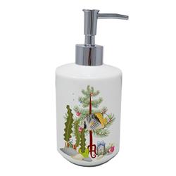 7 x 3.5 in. Unisex Butterfly Fish Merry Christmas Ceramic Soap Dispenser
