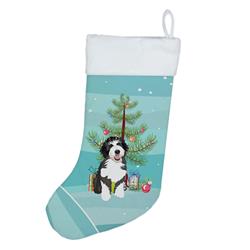 18 x 13.5 in. Unisex Doodle Silver & White No.1 Christmas Christmas Stocking