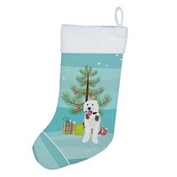 18 x 13.5 in. Unisex Doodle Silver & White No.2 Christmas Christmas Stocking