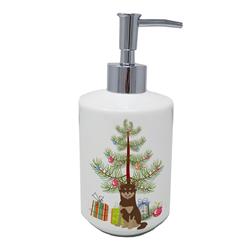 7 x 3.5 in. Unisex Chihuahua Christmas Tree Ceramic Soap Dispenser