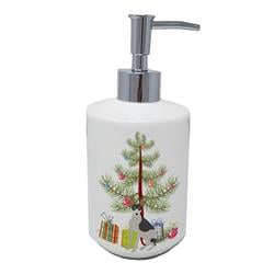 CK3502SOAP 7 x 3.5 in. Unisex Miniature Fox Terrier No.2 Christmas Tree Ceramic Soap Dispenser