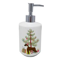 7 x 3.5 in. Unisex Boxer Christmas Tree Ceramic Soap Dispenser