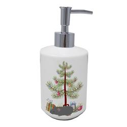 7 x 3.5 in. Unisex Australian Long Coated Mouse Merry Christmas Ceramic Soap Dispenser