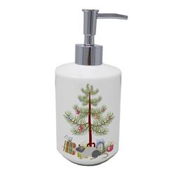 7 x 3.5 in. Unisex Japanese Mouse Merry Christmas Ceramic Soap Dispenser