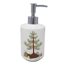 7 x 3.5 in. Unisex Rex Rat Merry Christmas Ceramic Soap Dispenser