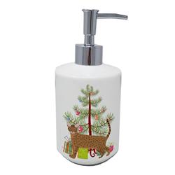 7 x 3.5 in. Unisex Ocicat Cat Merry Christmas Ceramic Soap Dispenser