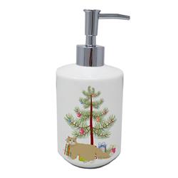 7 x 3.5 in. Unisex Oregon Rex Cat Merry Christmas Ceramic Soap Dispenser