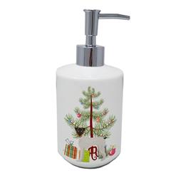 7 x 3.5 in. Unisex Japanese Terrier Christmas Tree Ceramic Soap Dispenser