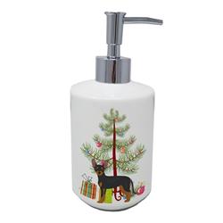 7 x 3.5 in. Unisex Prague Ratter Christmas Tree Ceramic Soap Dispenser