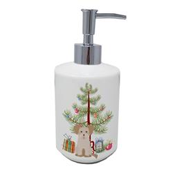 7 x 3.5 in. Unisex Morkie No.3 Christmas Tree Ceramic Soap Dispenser