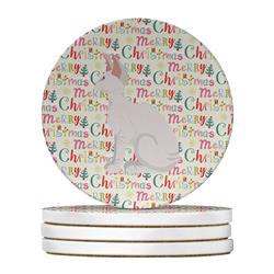 4 x 4 in. Unisex Sphynx No.3 Cat Christmas Large Sandstone Coasters - Pack of 4