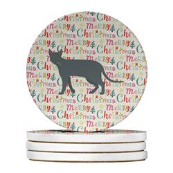 WDK2612RCS4 4 x 4 in. Unisex Raas Cat Christmas Large Sandstone Coasters - Pack of 4