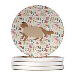 WDK2616RCS4 4 x 4 in. Unisex Ragdoll No.2 Cat Christmas Large Sandstone Coasters - Pack of 4