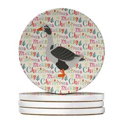 WDK2740RCS4 4 x 4 in. Unisex West of England Goose Christmas Large Sandstone Coasters - Pack of 4