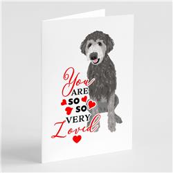 5 x 7 in. Unisex Doodle Silver No.2 So Loved Greeting Cards & Envelopes - Pack of 8