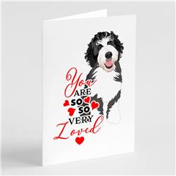 5 x 7 in. Unisex Doodle Silver & White No.1 So Loved Greeting Cards & Envelopes - Pack of 8