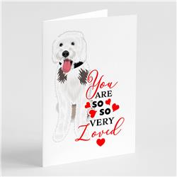 5 x 7 in. Unisex Doodle Silver & White No.2 So Loved Greeting Cards & Envelopes - Pack of 8