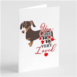 5 x 7 in. Unisex Dachshund Chocolate & Tan So Loved Greeting Cards & Envelopes - Pack of 8