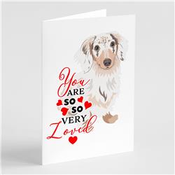 5 x 7 in. Unisex Dachshund Dapple No.2 So Loved Greeting Cards & Envelopes - Pack of 8