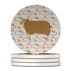 WDK2822RCS4 4 x 4 in. Unisex East Friesian Sheep Christmas Large Sandstone Coasters - Pack of 4