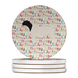 WDK2823RCS4 4 x 4 in. Unisex Dorper Sheep Christmas Large Sandstone Coasters - Pack of 4