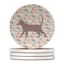 WDK2651RCS4 4 x 4 in. Unisex Thai Lilac No.2 Cat Christmas Large Sandstone Coasters - Pack of 4
