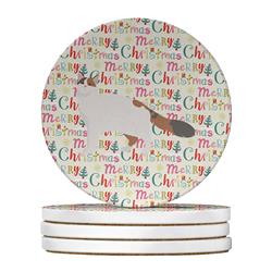 WDK2657RCS4 4 x 4 in. Unisex Turkish Van No.2 Cat Christmas Large Sandstone Coasters - Pack of 4