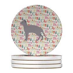 WDK2659RCS4 4 x 4 in. Unisex Ukrainian Levkoy No.2 Cat Christmas Large Sandstone Coasters - Pack of 4