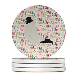 WDK2797RCS4 4 x 4 in. Unisex Nun Pigeon Christmas Large Sandstone Coasters - Pack of 4