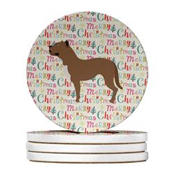 4 x 4 in. Unisex Perro de Presa Canario Large Sandstone Coasters, Multi Color - Pack of 4