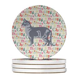 4 x 4 in. Unisex Australian Mist No.2 Cat Christmas Large Sandstone Coasters - Pack of 4
