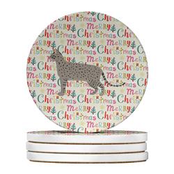 WDK2623RCS4 4 x 4 in. Unisex Safari No.2 Cat Christmas Large Sandstone Coasters - Pack of 4