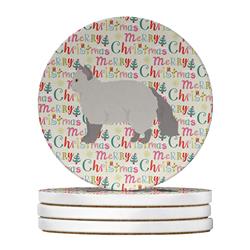 WDK2631RCS4 4 x 4 in. Unisex Selkirk Rex No.2 Cat Christmas Large Sandstone Coasters - Pack of 4