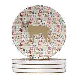 WDK2639RCS4 4 x 4 in. Unisex Singapura Cat Christmas Large Sandstone Coasters - Pack of 4