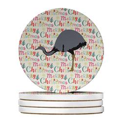 WDK2768RCS4 4 x 4 in. Unisex Rhea Christmas Large Sandstone Coasters - Pack of 4