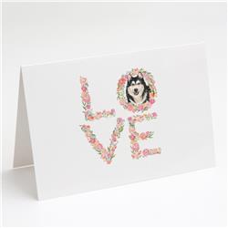 WDK4531GCA7P 5 x 7 in. Unisex Alaskan Malamute Love Greeting Cards & Envelopes - Pack of 8
