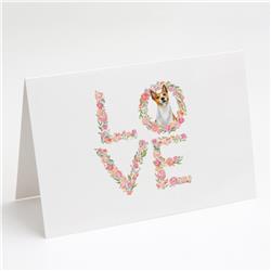 WDK4535GCA7P 5 x 7 in. Unisex Basenji Love Greeting Cards & Envelopes - Pack of 8