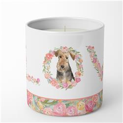 3.75 x 3.25 in. Unisex Welsh Terrier Love 10 oz Decorative Soy Candle
