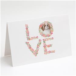 5 x 7 in. Unisex Cavalier Spaniel Blenheim No.2 Love Greeting Cards & Envelopes - Pack of 8