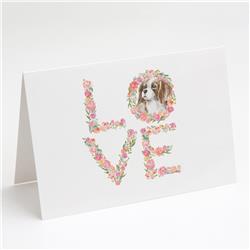5 x 7 in. Unisex Cavalier Spaniel Blenheim No.3 Love Greeting Cards & Envelopes - Pack of 8