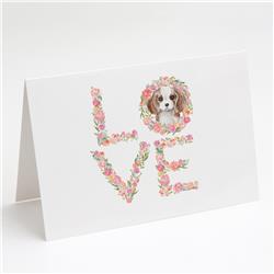 5 x 7 in. Unisex Cavalier Spaniel Blenheim No.4 Love Greeting Cards & Envelopes - Pack of 8